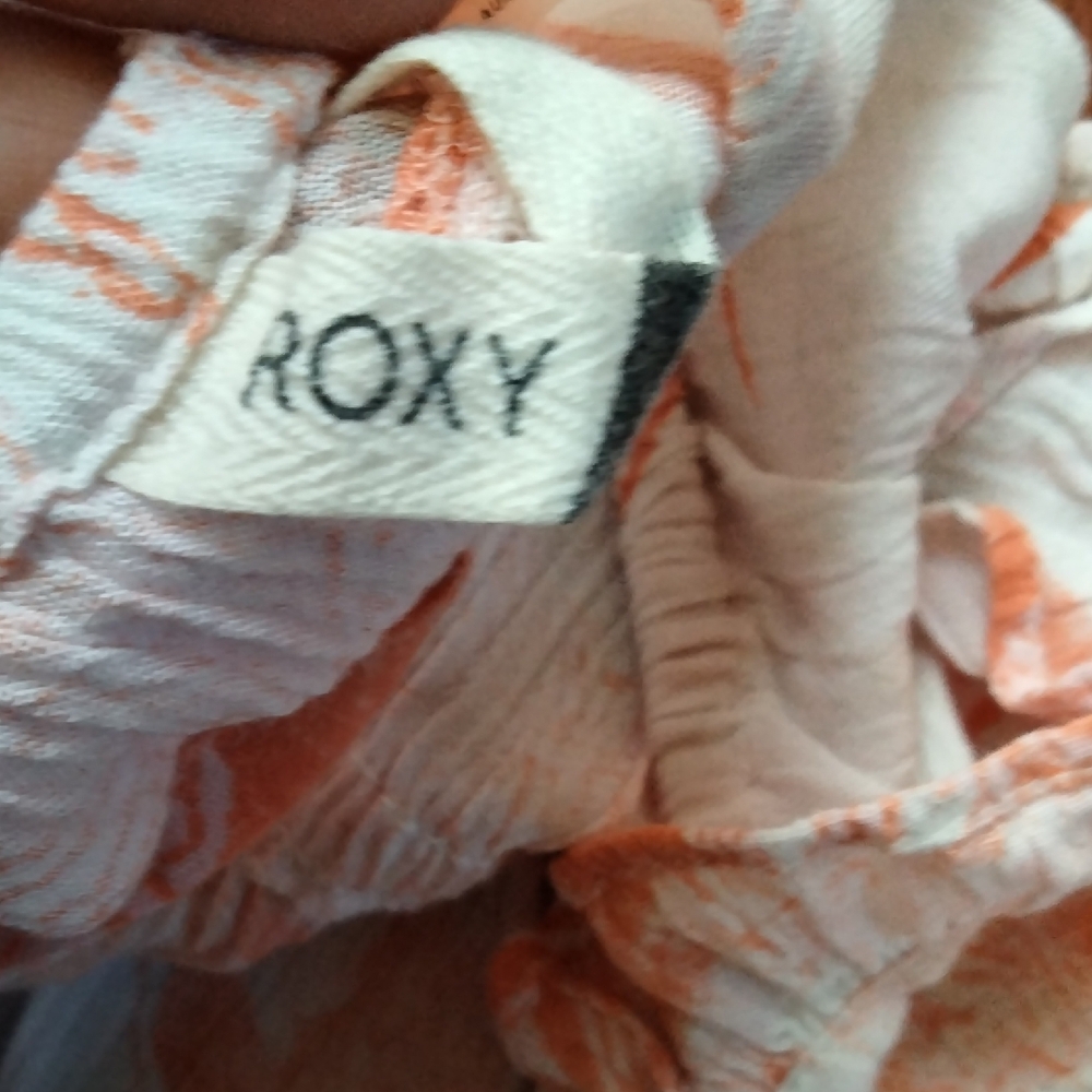 Roxy Vibrant Orange and White Maxi Dress - Picture 4 of 9